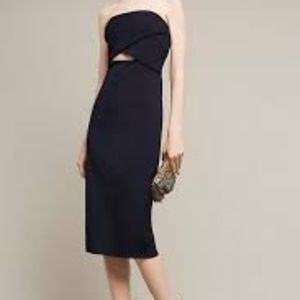 NWT Monique Lhuillier Navy Rome Cutout Dress